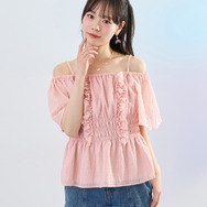 ぴちぴちピッチ　2WAYシャーリングブラウス