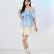 ぴちぴちピッチ　2WAYシャーリングブラウス