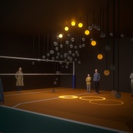 「打つ」体験ブース：シンクロコート