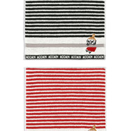 タオルハンカチ リトルミイ ボーダーⅡ（ブラック/レッド）