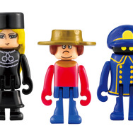 タカラトミー「プラレール 銀河鉄道999　999号」左から、メーテル、鉄郎、車掌のプラキッズ