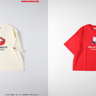 サンリオキャラクターズ×ライトオン　「プリントTシャツ（WOMENS）」ホワイト（ハローキティ）、レッド（同）