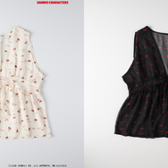 サンリオキャラクターズ×ライトオン　「シアーベスト（WOMENS）」オフシロ（ハローキティ）、ブラック（同）