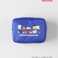 サンリオキャラクターズ×ライトオン　「フェイス刺繍ポーチ」ネイビー（サンリオキャラクターズ）