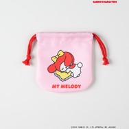 サンリオキャラクターズ×ライトオン　「プリント巾着」ピンク（マイメロディ）