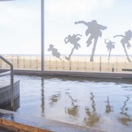 浴室ガラス面装飾