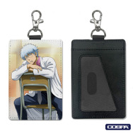 描き下ろし 坂田銀八 パスケース（ナスカン付き） 放課後の一幕Ver.