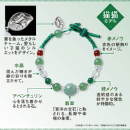 薬屋のひとりごと 天然石ブレスレット（猫猫）