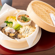 きのことあさりのせいろ