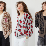 (ハローキティ)パターンカーディガン