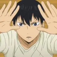 日向と影山の「打つ」の進化を振り返る映像展示