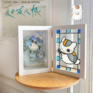 夏目友人帳 ニャンコ先生のフィルムステンドグラスと花束のセット