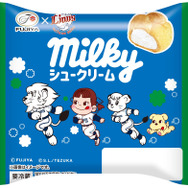 「milkyシュークリーム（埼玉西武ライオンズコラボデザイン）」パッケージ青
