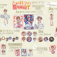 くじ引き堂「『とある科学の超電磁砲T』御坂美琴 Birthdayくじ 2026」賞品ラインナップ