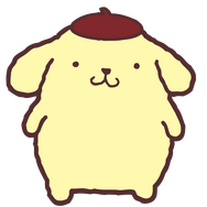 ポムポムプリン、魚べいでおしごと中
