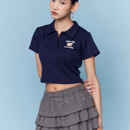 SKIPPER HALF SLEEVE TOP / ネイビー