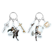 「『進撃の巨人』× ニジゲンノモリ 」3連アクリルキーホルダー 各1,100円（税込）