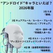 [“アンドロイド”キャラといえば？ 2026年版]第1位～第5位までを一気に見るならコチラ