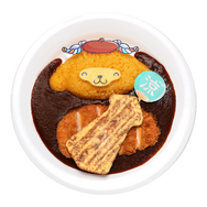ピューロランド期間限定メニュー「ポムポムプリンのサクサクいかスナックのせ欧風カツカレー」