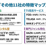 動画配信サービス おすすめ外サービスの特徴マップ