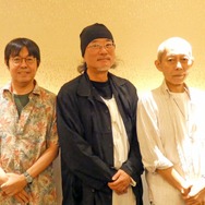 左より、キャラクター原案のゆうきまさみさん、監督の出渕裕さん、脚本・シリーズ構成の伊藤和典さん