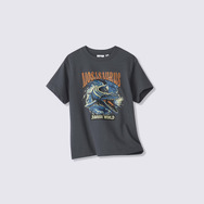 GU「KIDSグラフィックT JURASSIC WORLD」カラー： 08 DARK GRAY