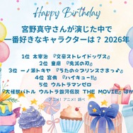 [宮野真守さんが演じた中で一番好きなキャラクターは？ 2026年版]第1位～第5位までを一気に見るならコチラ