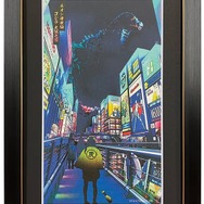 ネオン浮世絵 ゴジラ大阪之図 ジークレー版画