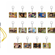 A賞：巾着もしくはテントウムシのバッジ(全1種) B賞：アクリルキーホルダー(全14種) C賞：スクエア缶バッジ(全21種)