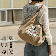 保冷・保温機能付き リッチな刺繍のトートバッグ