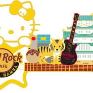 ハードロックカフェ 「Hello Kitty Collection」なんば大阪店 Hello Kitty City Icon Guitar Pin