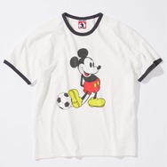 JOURNAL STANDARD「MICKEY MOUSE / ミッキー マウス 別注 サッカー プリント Tシャツ ホワイトA」