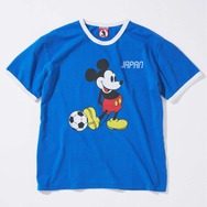 JOURNAL STANDARD「MICKEY MOUSE / ミッキー マウス 別注 サッカー プリント Tシャツ ブルー」