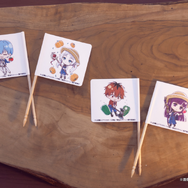 コラボ限定描きおこしイラストのミニフラッグ