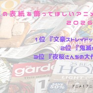 [雑誌の表紙を飾ってほしいアニメは？]第1位～第3位までを一気に見るならコチラ