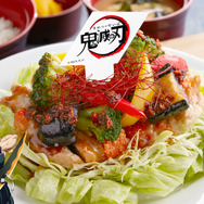 宇髄天元（うずいてんげん）のド派手なピリ辛チキン南蛮定食