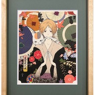 「夏目友人帳浮世絵『秋風和傘模様』」