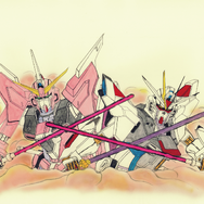 「ガンダムSEEDねぶた」下絵　※ねぶたイメージ　　画：福士裕朗
