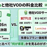 HuluVOD料金比較