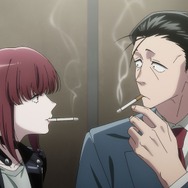 夏アニメ『スーパーの裏でヤニ吸うふたり』1本目（第1話）「スーパーの裏でヤニ吸うふたり」先行カット