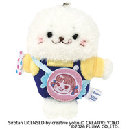 ペコちゃん×しろたん　POP UPショップ限定「しろたんぽてぽてマスコットキーホルダー（ペコちゃんになったしろたん）」
