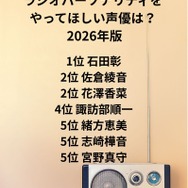 [ラジオパーソナリティをやってほしい声優は？ 2026年版]第１位～第５位まで一気に見るならコチラ