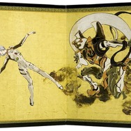 エヴァ浮世絵屏風「EVANGELION 風神雷神図屏風～風神図：零号機／レイ」