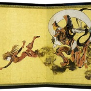 エヴァ浮世絵屏風「EVANGELION 風神雷神図屏風～風神図：2号機／アスカ」