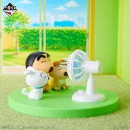 「一番くじ クレヨンしんちゃん 夏のバケーションだゾ」A賞：扇風機に「あ～」ジオラマフィギュア　イメージ