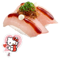第 1 弾 ハローキティ コラボピック付きマーラー風びん長まぐろ 揚げネギ添え