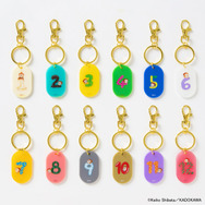 アクリルキーホルダー＜ナンバーシリーズ＞（１から１２までの全１２種）　価格：各800円（税込）