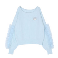 【ちいかわ/dazzlin　specialcollection】フリルスリーブニットプルオーバー