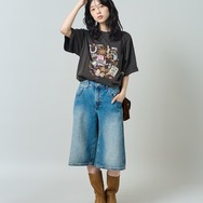 “HELLO KITTY” Giddy Upコラージュ プリントTシャツ　¥5,995 tax in