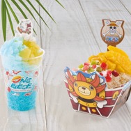 出航だ～！ 麦わらの一味のライチ＆ソーダ・フラッペ、GOGO サニー号 コーラ・フラッペ スプーン付き